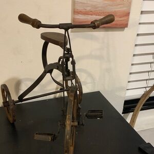 Vintage Brown Tricycle Decor